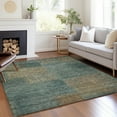 thumbnail image 1 of Addison Rugs Chantille Indoor/Outdoor Transitional Squares Teal Washable Rectangle Rug, 3' x 5', 1 of 6