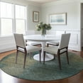 thumbnail image 1 of Addison Rugs Chantille Indoor/Outdoor Transitional Squares Teal Washable Round Rug, 8' x 8', 1 of 6