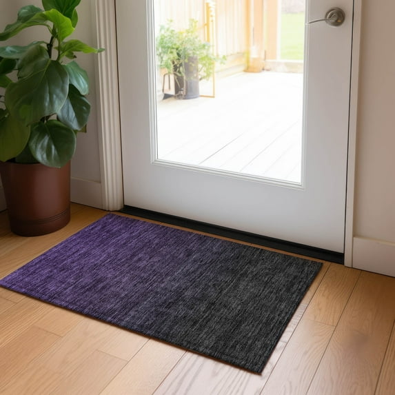 Addison Rugs Chantille Indoor/Outdoor Transitional Modern Eggplant Washable Rectangle Rug, 1'8" x 2'6"