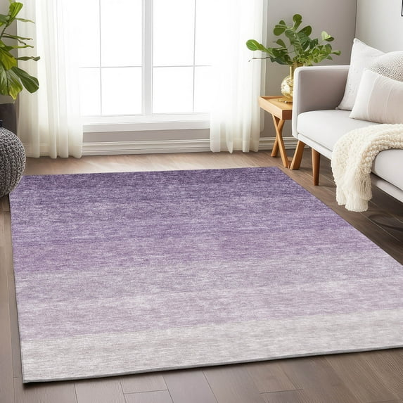 Addison Rugs Chantille Indoor/Outdoor Transitional Ombre Purple Washable Rectangle Rug, 5' x 7'6"