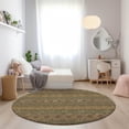 thumbnail image 1 of Addison Rugs Chantille Indoor/Outdoor Transitional Bohemian Green Washable Round Rug, 8' x 8', 1 of 6