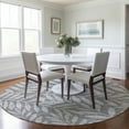 thumbnail image 1 of Addison Rugs Chantille Indoor/Outdoor Transitional Floral Gray Washable Round Rug, 8' x 8', 1 of 6