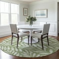thumbnail image 1 of Addison Rugs Chantille Indoor/Outdoor Transitional Floral Green Washable Round Rug, 8' x 8', 1 of 6