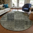 thumbnail image 1 of Addison Rugs Chantille Indoor/Outdoor Transitional Patchwork Taupe Washable Round Rug, 8' x 8', 1 of 6