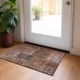 thumbnail image 1 of Addison Rugs Chantille Indoor/Outdoor Transitional Patchwork Terracotta Washable Rectangle Rug, 1'8" x 2'6", 1 of 6