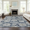 thumbnail image 1 of Addison Rugs Chantille Indoor/Outdoor Transitional Floral Navy Washable Rectangle Rug, 5' x 7'6", 1 of 6
