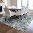 thumbnail image 1 of Addison Rugs Chantille Indoor/Outdoor Transitional Floral Teal Washable Rectangle Rug, 2'6" x 3'10", 1 of 6