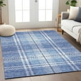 thumbnail image 1 of Addison Rugs Chantille Indoor/Outdoor Transitional Plaid Denim Washable Rectangle Rug, 5' x 7'6", 1 of 6
