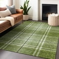 thumbnail image 1 of Addison Rugs Chantille Indoor/Outdoor Transitional Plaid Green Washable Rectangle Rug, 5' x 7'6", 1 of 6