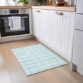 thumbnail image 1 of Addison Rugs Chantille Indoor/Outdoor Transitional Plaid Aqua Washable Rectangle Rug, 1'8" x 2'6", 1 of 6