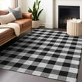 thumbnail image 1 of Addison Rugs Chantille Indoor/Outdoor Transitional Plaid Black Washable Rectangle Rug, 2'6" x 3'10", 1 of 6