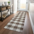 thumbnail image 1 of Addison Rugs Chantille Indoor/Outdoor Transitional Plaid Brown Washable Runner Rug, 2'3" x 7'6", 1 of 6