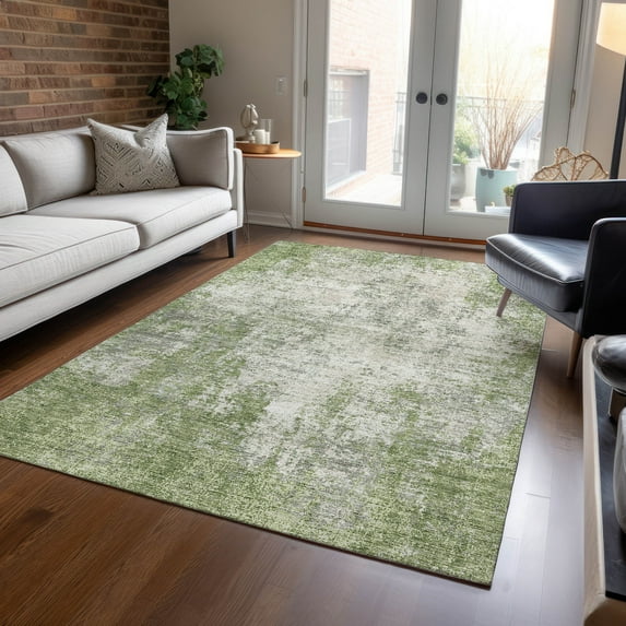 Addison Rugs Chantille Indoor/Outdoor Transitional Abstract Green Washable Rectangle Rug, 3' x 5'