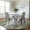 thumbnail image 1 of Addison Rugs Chantille Indoor/Outdoor Transitional Abstract Olive Washable Round Rug, 8' x 8', 1 of 6