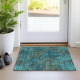 thumbnail image 1 of Addison Rugs Chantille Indoor/Outdoor Transitional Abstract Teal Washable Rectangle Rug, 1'8" x 2'6", 1 of 6