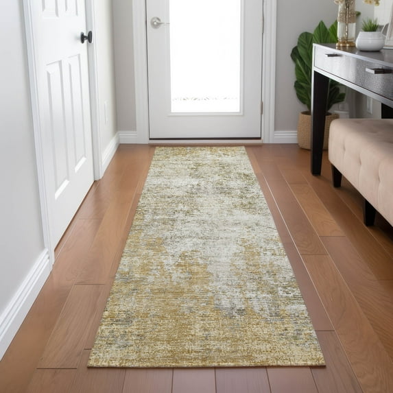 Addison Rugs Chantille Indoor/Outdoor Transitional Abstract Wheat Washable Runner Rug, 2'3" x 7'6"