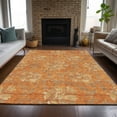 thumbnail image 1 of Addison Rugs Chantille Indoor/Outdoor Traditional Floral Orange Washable Rectangle Rug, 5' x 7'6", 1 of 6