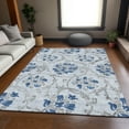 thumbnail image 1 of Addison Rugs Chantille Indoor/Outdoor Traditional Floral Sky Washable Rectangle Rug, 2'6" x 3'10", 1 of 6