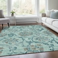 thumbnail image 1 of Addison Rugs Chantille Indoor/Outdoor Traditional Floral Teal Washable Rectangle Rug, 2'6" x 3'10", 1 of 6