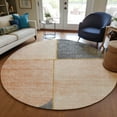 thumbnail image 1 of Addison Rugs Chantille Indoor/Outdoor Transitional Art Deco Coral Washable Round Rug, 8' x 8', 1 of 6