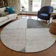 thumbnail image 1 of Addison Rugs Chantille Indoor/Outdoor Transitional Art Deco Taupe Washable Round Rug, 8' x 8', 1 of 6