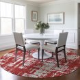 thumbnail image 1 of Addison Rugs Chantille Indoor/Outdoor Transitional Modern Red Washable Round Rug, 8' x 8', 1 of 6