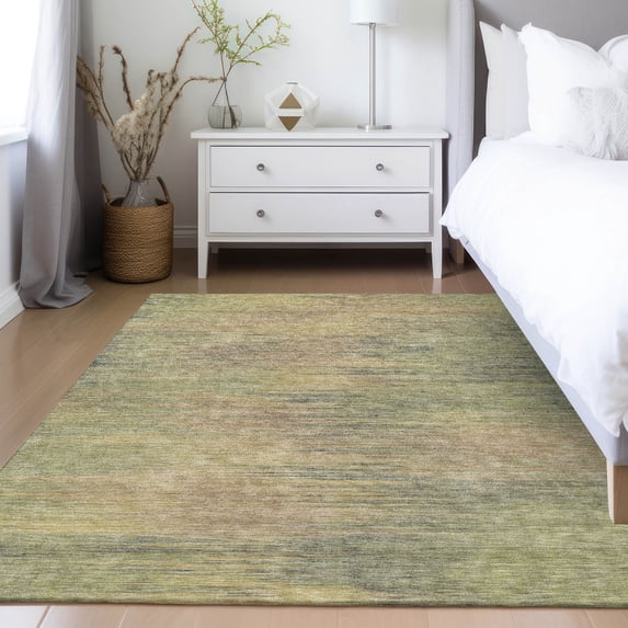 Addison Rugs Chantille Indoor/Outdoor Transitional Lines Aloe Washable Rectangle Rug, 3' x 5'