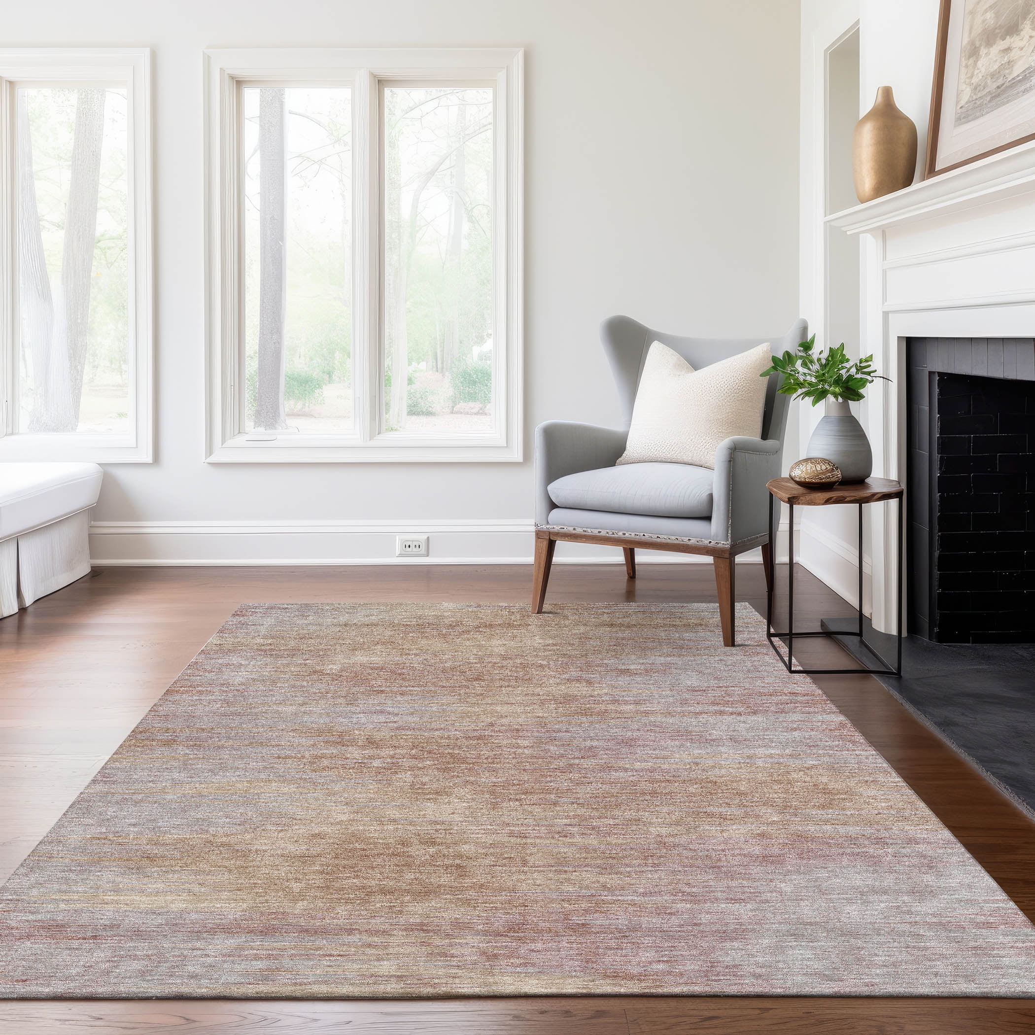 Addison Rugs Chantille Indoor/Outdoor Transitional Lines Merlot ...