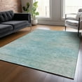 thumbnail image 1 of Addison Rugs Chantille Indoor/Outdoor Transitional Lines Aqua Washable Rectangle Rug, 5' x 7'6", 1 of 6