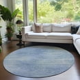 thumbnail image 1 of Addison Rugs Chantille Indoor/Outdoor Transitional Lines Denim Washable Round Rug, 8' x 8', 1 of 6