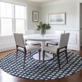 thumbnail image 1 of Addison Rugs Chantille Indoor/Outdoor Transitional Geometric Blue Washable Round Rug, 8' x 8', 1 of 6