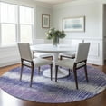 thumbnail image 1 of Addison Rugs Chantille Indoor/Outdoor Transitional Stripes Purple Washable Round Rug, 8' x 8', 1 of 6