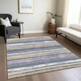 thumbnail image 1 of Addison Rugs Chantille Indoor/Outdoor Transitional Stripes Purple Washable Rectangle Rug, 8' x 10', 1 of 6