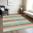 thumbnail image 1 of Addison Rugs Chantille Indoor/Outdoor Transitional Stripes Sky Washable Rectangle Rug, 3' x 5', 1 of 6