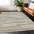 thumbnail image 1 of Addison Rugs Chantille Indoor/Outdoor Transitional Stripes Taupe Washable Rectangle Rug, 3' x 5', 1 of 6