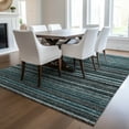 thumbnail image 1 of Addison Rugs Chantille Indoor/Outdoor Transitional Stripes Teal Washable Rectangle Rug, 3' x 5', 1 of 6