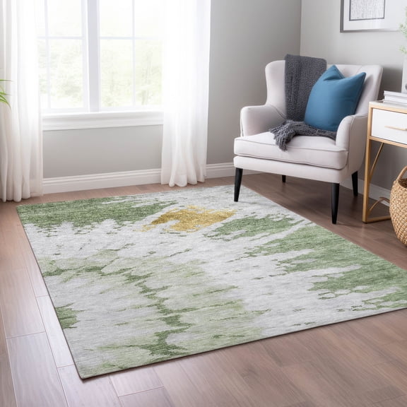 Addison Rugs Chantille Indoor/Outdoor Transitional Spiral Aloe Washable Rectangle Rug, 10' x 14'