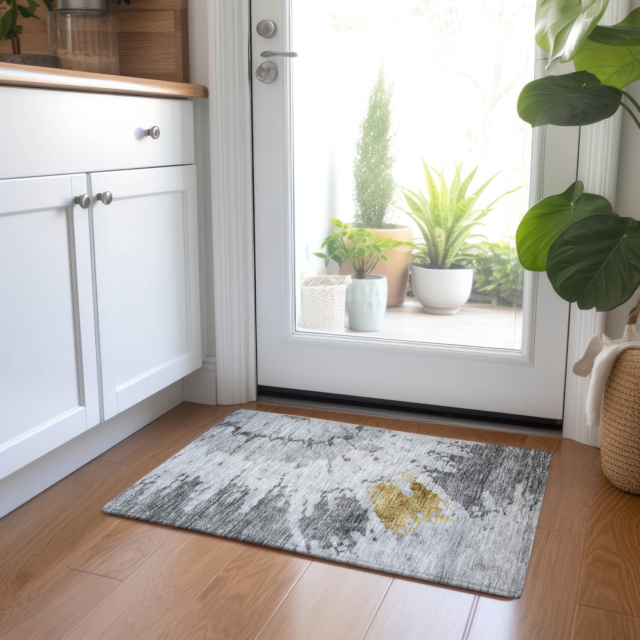 Addison Rugs Chantille Indoor/Outdoor Transitional Spiral Gray Washable ...