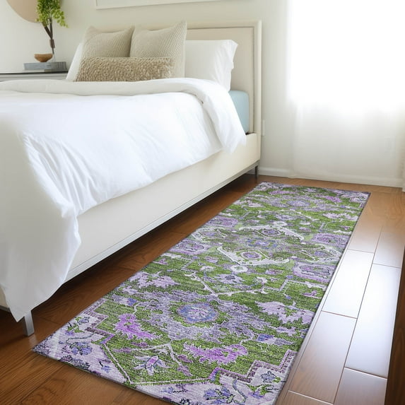Addison Rugs Chantille Indoor/Outdoor Traditional Oriental Olive Washable Runner Rug, 2'3" x 7'6"