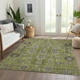 thumbnail image 1 of Addison Rugs Chantille Indoor/Outdoor Traditional Oriental Olive Washable Rectangle Rug, 5' x 7'6", 1 of 6