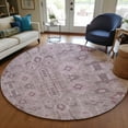 thumbnail image 1 of Addison Rugs Chantille Indoor/Outdoor Traditional Oriental Pink Washable Round Rug, 8' x 8', 1 of 6