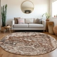 thumbnail image 1 of Addison Rugs Chantille Indoor/Outdoor Traditional Oriental Terracotta Washable Round Rug, 8' x 8', 1 of 6