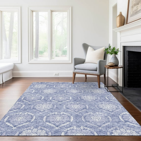 Addison Rugs Chantille Indoor/Outdoor Transitional Medallions Sky Washable Rectangle Rug, 2'6" x 3'10"