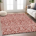 thumbnail image 1 of Addison Rugs Chantille Indoor/Outdoor Traditional Damask Red Washable Rectangle Rug, 5' x 7'6", 1 of 6