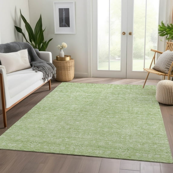 Addison Rugs Chantille Indoor/Outdoor Transitional Floral Aloe Washable Rectangle Rug, 10' x 14'