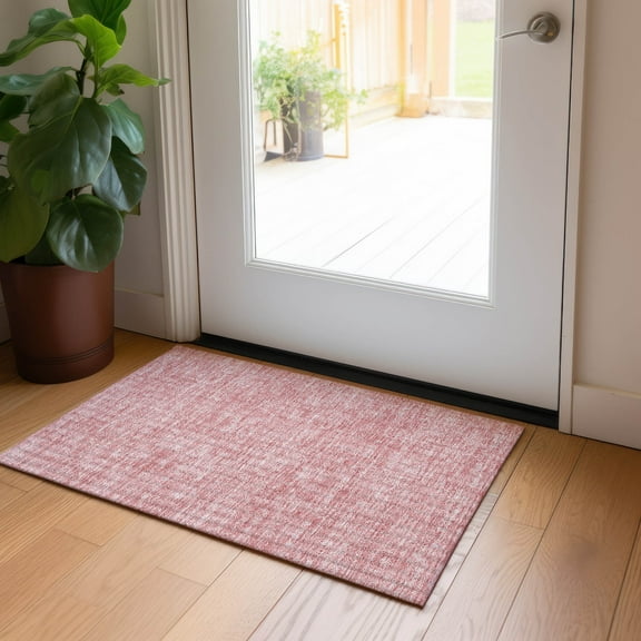 Addison Rugs Chantille Indoor/Outdoor Transitional Floral Blush Washable Rectangle Rug, 1'8" x 2'6"