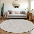 thumbnail image 1 of Addison Rugs Chantille Indoor/Outdoor Transitional Medallions Silver Washable Round Rug, 8' x 8', 1 of 6