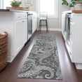 thumbnail image 1 of Addison Rugs Chantille Indoor/Outdoor Transitional Paisley Gray Washable Runner Rug, 2'3" x 7'6", 1 of 6