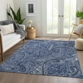 thumbnail image 1 of Addison Rugs Chantille Indoor/Outdoor Traditional Paisley Navy Washable Rectangle Rug, 9' x 12', 1 of 6