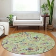 thumbnail image 1 of Addison Rugs Chantille Indoor/Outdoor Transitional Paisley Aloe Washable Round Rug, 8' x 8', 1 of 6